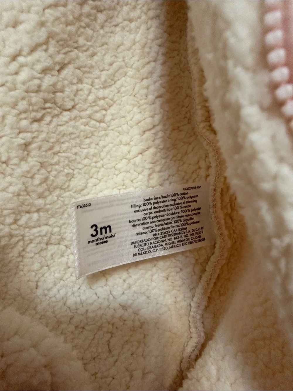 Carters soft pink
